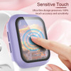 Defense Case with Integrated Tempered Glass Screen Protector for Apple Watch 41mm Series 7 - Purple