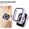Defense Case with Integrated Tempered Glass Screen Protector for Apple Watch 41mm Series 7 - Purple