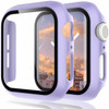 Defense Case with Integrated Tempered Glass Screen Protector for Apple Watch 41mm Series 7 - Purple