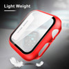 Defense Case with Integrated Tempered Glass Screen Protector for Apple Watch 41mm Series 7 - Red