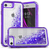 Atomic Quicksand Glitter Waterfall Hybrid Case for iPhone SE (3rd gen & 2nd gen) and iPhone 8/7/6S/6 - Purple