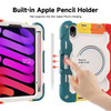 Military Grade Hybrid Armor Case with 360 Degree Rotation Kickstand for iPad Mini 6 (6th Generation) - Teal / Yellow / Orange / Red