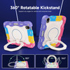 Military Grade Hybrid Armor Case with 360 Degree Rotation Kickstand for iPad Mini 6 (6th Generation) - Purple / Blue / Yellow / Pink
