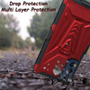 3-IN-1 Advanced Armor Hybrid Case with Belt Clip Holster for Samsung Galaxy S22 Ultra 5G - Red