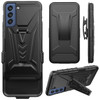 3-IN-1 Advanced Armor Hybrid Case with Belt Clip Holster for Samsung Galaxy S22 Plus 5G - Black