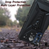 3-IN-1 Advanced Armor Hybrid Case with Belt Clip Holster for Samsung Galaxy S22 Plus 5G - Black