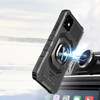 Robotic Series Dual Layer Hybrid Case with Ring Stent Finger Loop for iPhone 11 - Black