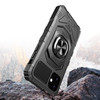 Robotic Series Dual Layer Hybrid Case with Ring Stent Finger Loop for iPhone 11 - Black