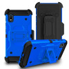 3-IN-1 Kinetic Hybrid Armor Case with Holster Belt Clip for Samsung Galaxy A10e - Blue