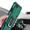 Military-Style Hybrid Armor Case with Ring Holder for iPhone SE (3rd gen & 2nd gen) and iPhone 8/7 - Midnight Green