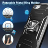 Robust Series Dual Layer Hybrid Case with Ring Holder for iPhone SE (3rd gen & 2nd gen) and iPhone 8/7 - Black