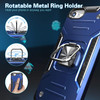 Robust Series Dual Layer Hybrid Case with Ring Holder for iPhone SE (3rd gen & 2nd gen) and iPhone 8/7 - Navy Blue
