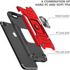 Robust Series Dual Layer Hybrid Case with Ring Holder for iPhone SE (3rd gen & 2nd gen) and iPhone 8/7 - Red