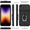 Elite Series Hybrid Case with Ring Holder and Camera Lens Cover for iPhone SE (3rd gen & 2nd gen) and iPhone 8/7 - Black