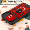 Elite Series Hybrid Case with Ring Holder and Camera Lens Cover for iPhone SE (3rd gen & 2nd gen) and iPhone 8/7 - Red