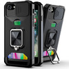 Military Grade All-In-One Ring Stand Card Case for iPhone SE (3rd gen & 2nd gen) and iPhone 8/7 - Black