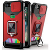 Military Grade All-In-One Ring Stand Card Case for iPhone SE (3rd gen & 2nd gen) and iPhone 8/7 - Red
