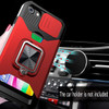 Military Grade All-In-One Ring Stand Card Case for iPhone SE (3rd gen & 2nd gen) and iPhone 8/7 - Red