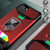Military Grade All-In-One Ring Stand Card Case for iPhone SE (3rd gen & 2nd gen) and iPhone 8/7 - Red