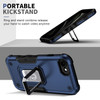 Military Grade Shockproof Hybrid Armor Case with Ring Holder for iPhone SE (3rd gen & 2nd gen) and iPhone 8/7 - Blue