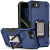 Military Grade Shockproof Hybrid Armor Case with Ring Holder for iPhone SE (3rd gen & 2nd gen) and iPhone 8/7 - Blue