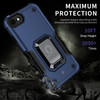 Military Grade Shockproof Hybrid Armor Case with Ring Holder for iPhone SE (3rd gen & 2nd gen) and iPhone 8/7 - Blue