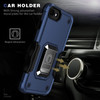 Military Grade Shockproof Hybrid Armor Case with Ring Holder for iPhone SE (3rd gen & 2nd gen) and iPhone 8/7 - Blue