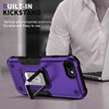 Military Grade Shockproof Hybrid Armor Case with Ring Holder for iPhone SE (3rd gen & 2nd gen) and iPhone 8/7 - Purple