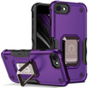 Military Grade Shockproof Hybrid Armor Case with Ring Holder for iPhone SE (3rd gen & 2nd gen) and iPhone 8/7 - Purple