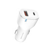20W USB-C PD Power Delivery + 18W Quick Charge 3.0 USB-A Car Charger - White
