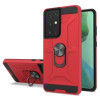 Dynamic Dual Layer Hybrid Case with Ring Holder for Samsung Galaxy S21 Ultra 5G - Red
