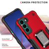 Military Grade Shockproof Hybrid Armor Case with Ring Holder for Samsung Galaxy S22 Plus 5G - Red