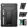 Military Grade Drop Proof Rugged Hybrid Armor Case with Kickstand for iPad 10.2 inch (9th, 8th & 7th Gen) - Black