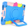 Military Grade Hybrid Armor Case with 360 Degree Rotation Kickstand for iPad Air (5th and 4th Generation) - Rainbow
