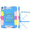 Military Grade Hybrid Armor Case with 360 Degree Rotation Kickstand for iPad Air (5th and 4th Generation) - Rainbow