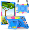 Military Grade Hybrid Armor Case with 360 Degree Rotation Kickstand for iPad Air (5th and 4th Generation) - Rainbow