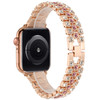 Luxury Bling Diamond Link Stainless Steel Watch Band for Apple Watch 45mm / 44mm / 42mm - Gold Pink