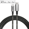 iDARS MFi Apple Certified PD Fast Charge USB-C to Lightning Braided Cable (4 ft) - Black Grey