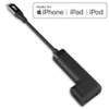 iDARS MFi Apple Certified 2-IN-1 Lightning Connector to 3.5mm Headphone Jack + Charging Port Splitter Adapter - Black