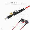 iDARS MFi Apple Certified Noise Isolation Earphones with Lightning Connector - Red