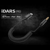 iDARS MFi Apple Certified 3.5mm Audio Coiled Cable With Lightning Connector - Black
