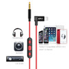 iDARS MFi Apple Certified 3.5mm Audio Cable With Lightning Connector and Remote Controls - Red