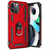 Military Grade Finger Loop Case with 360° Rotating Ring Grip Kickstand for iPhone 14 Pro Max - Red