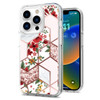 Marble Series Dual Layer Designer Case for iPhone 14 Plus - Pink Floral