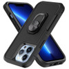 TUFF Shockproof Hybrid Armor Case with Ring Grip for iPhone 14 - Black