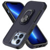 TUFF Shockproof Hybrid Armor Case with Ring Grip for iPhone 14 - Navy Blue