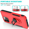 TUFF Shockproof Hybrid Armor Case with Ring Grip for iPhone 14 - Red