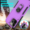 TUFF Shockproof Hybrid Armor Case with Ring Grip for iPhone 14 - Purple