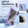 Tough Shield Snap-on Transparent Case for iPhone 14 - Purple