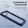 Tough Shield Snap-on Transparent Case for iPhone 14 Plus - Navy Blue